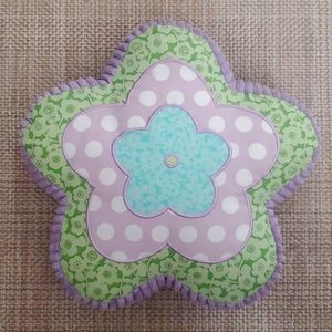 CIRCO lavender and green flower pillow
